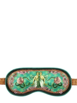 Gemini printed silk sleep mask