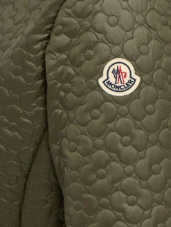 Geranium quilted nylon down jacket