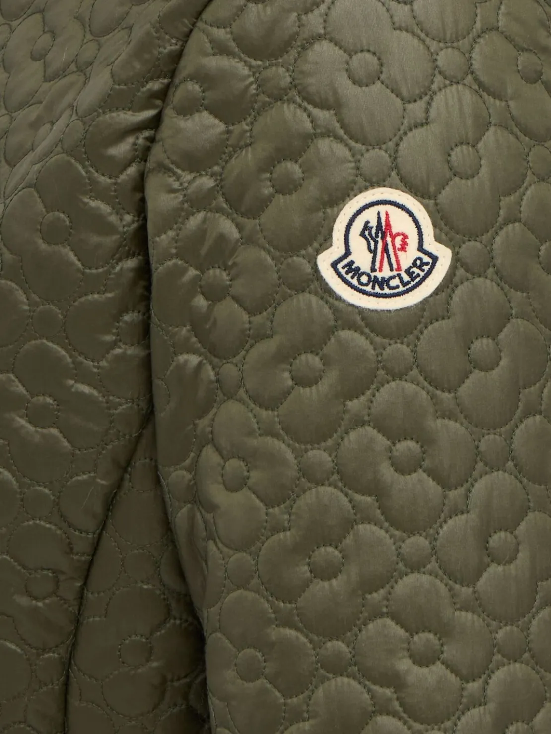 Geranium quilted nylon down jacket