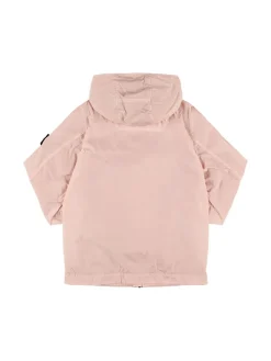Giacca a vento in nylon con cappuccio