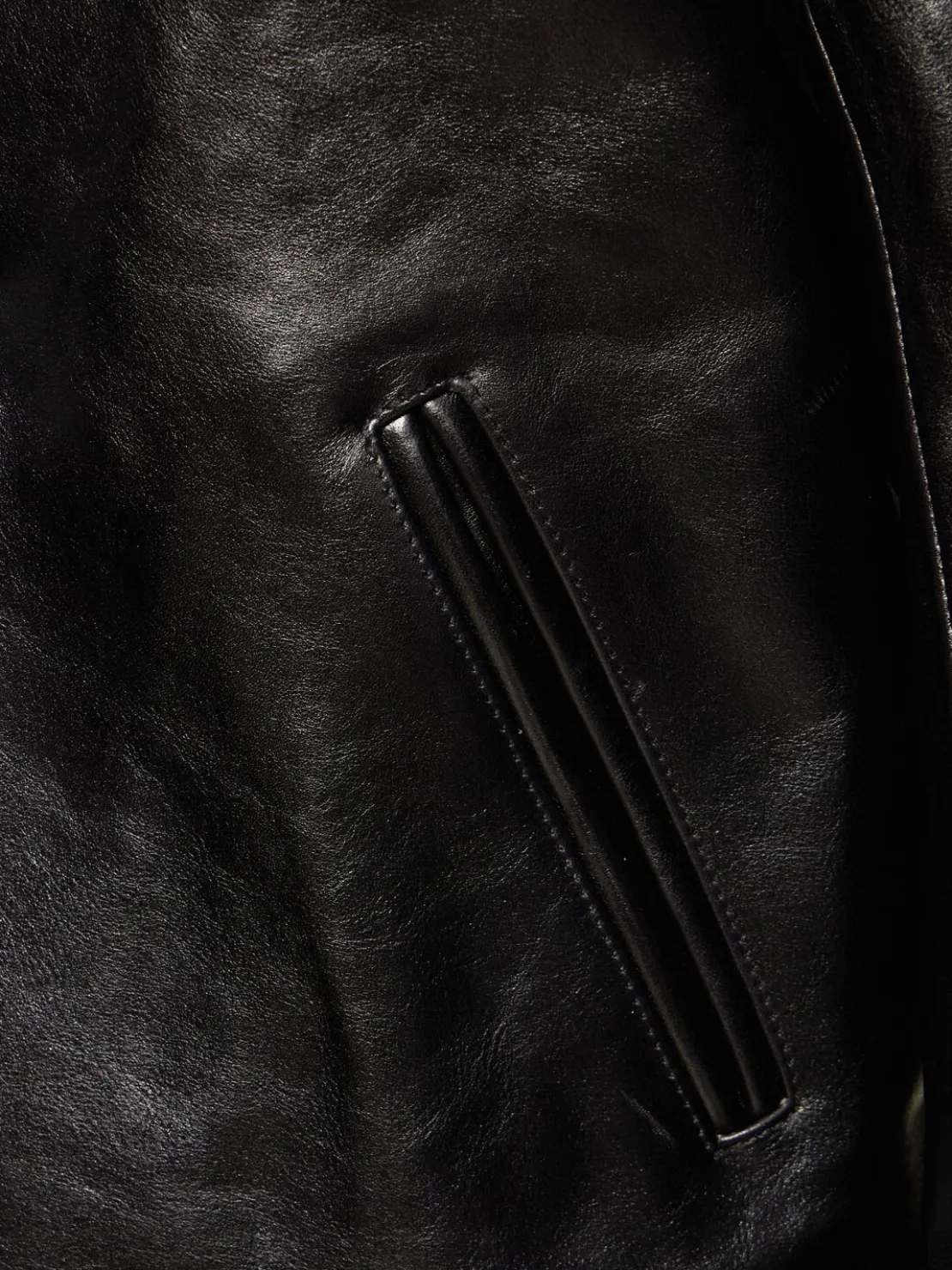 Giacca biker in pelle tinta