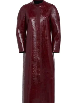 Giacca biker lunga in pelle