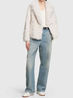 Giacca corta in shearling