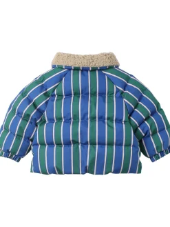 Giacca imbottita in cotone color block