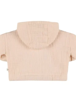 Giacca in cotone seersucker con cappuccio
