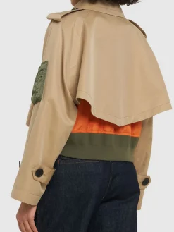 Giacca in gabardina e twill di misto cotone