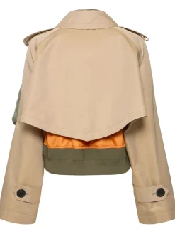 Giacca in gabardina e twill di misto cotone