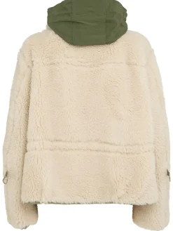 Giacca in lana e teddy