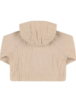 Giacca in misto cotone con cappuccio