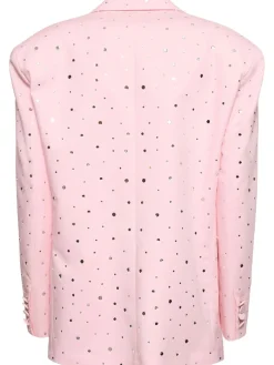 Giacca in misto cotone con cristalli