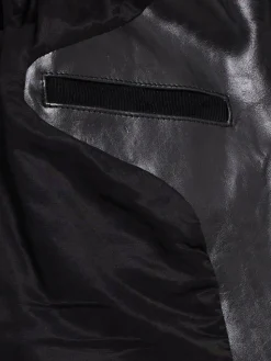 Giacca in pelle con zip