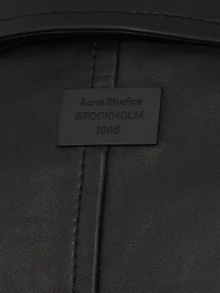 Giacca in pelle con zip e cintura