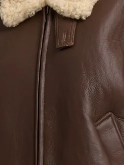 Giacca in shearling e pelle