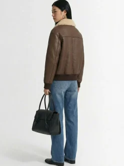 Giacca in shearling e pelle