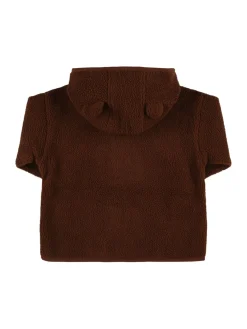 Giacca in teddy con cappuccio