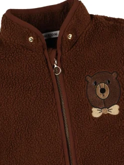 Giacca in teddy con cappuccio