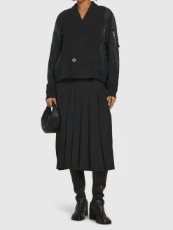 Giacca in twill di nylon