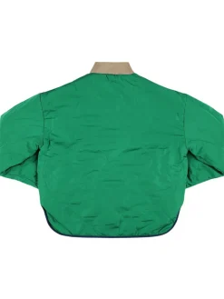 Giacca reversibile in teddy e nylon
