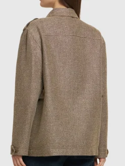 Giacca Sahariana in misto lino