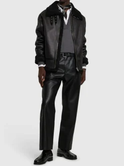 Giacca unisex loose fit in shearling