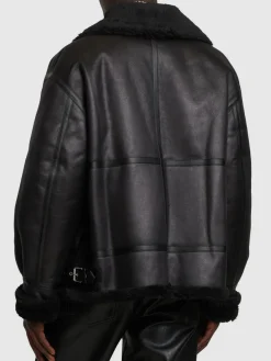 Giacca unisex loose fit in shearling