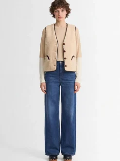 Gilet Gliss in shearling