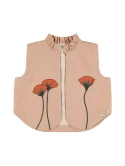 Gilet Poppy in lino ricamato