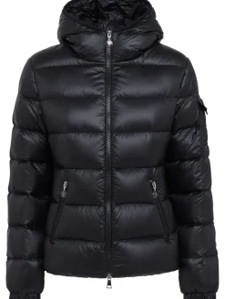 Glesse hooded nylon down jacket