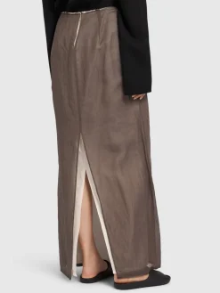 Gonna lunga in organza di cotone Zaira