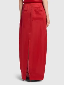 Gonna lunga Lucian in organza di seta