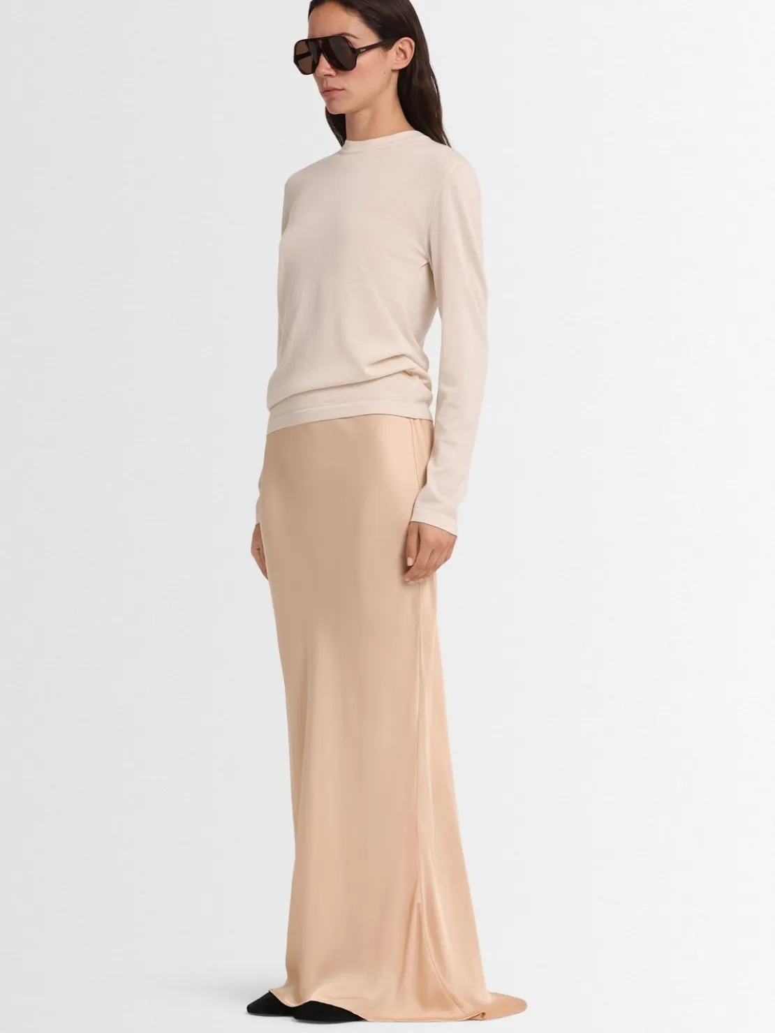 Gonna maxi Maia in raso di viscosa