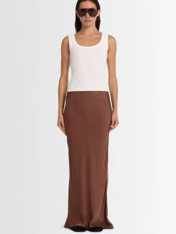 Gonna maxi Maia in raso di viscosa