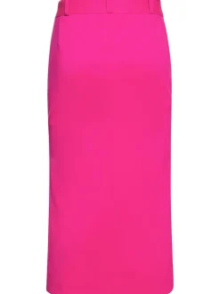 Gonna pencil in gabardina di lana stretch