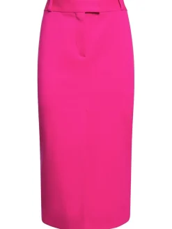 Gonna pencil in gabardina di lana stretch