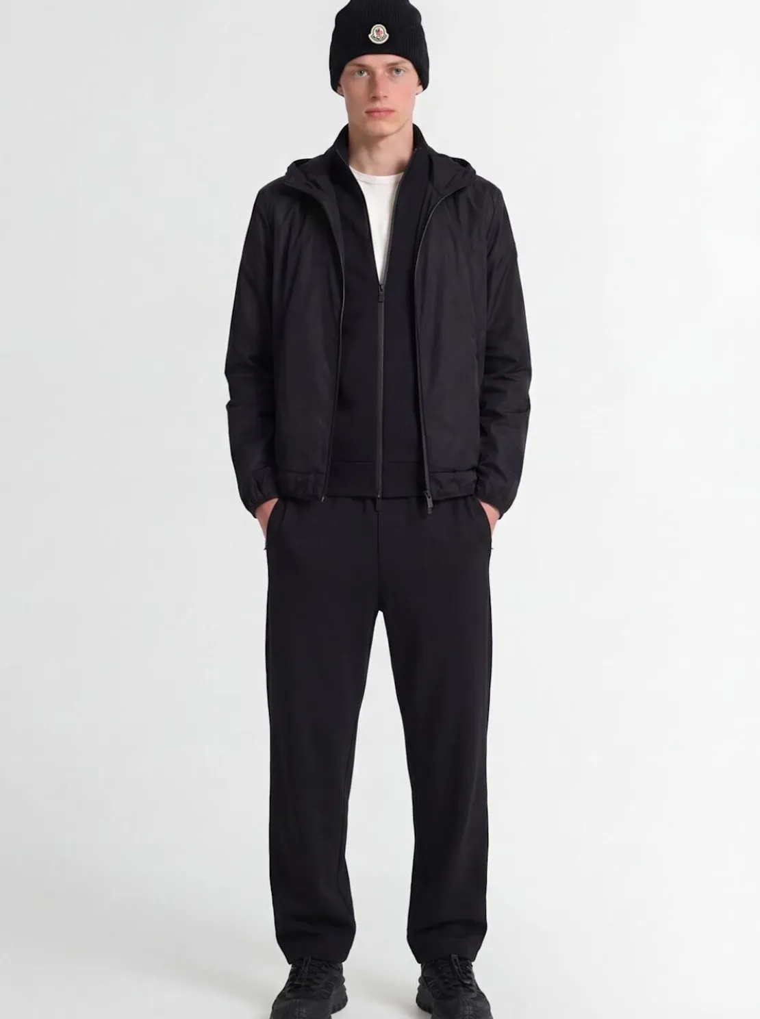Granier nylon hooded windbreaker