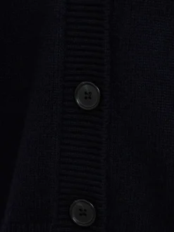 Heavy wool V-neck cardigan