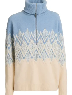 Hedda Fairisle half-zip sweater
