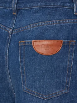 High waist flared denim jeans