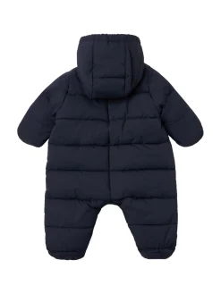 Hooded nylon puffer romper