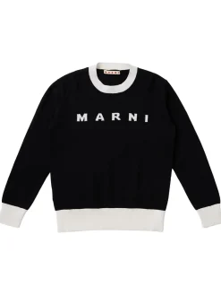 Jacquard knit cotton sweater