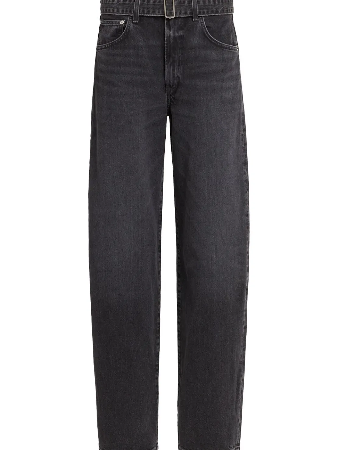 Jeans ampi vita media con risvolto