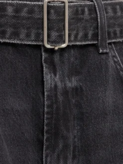 Jeans ampi vita media con risvolto