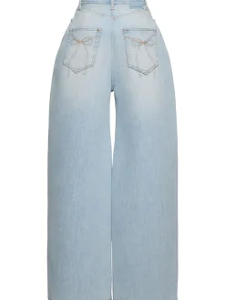 Jeans baggy Picko a vita media in denim accoppiato