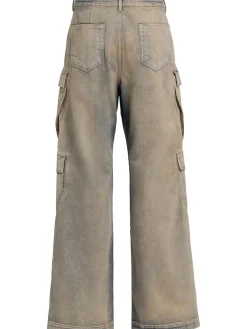 Jeans cargo in denim di cotone