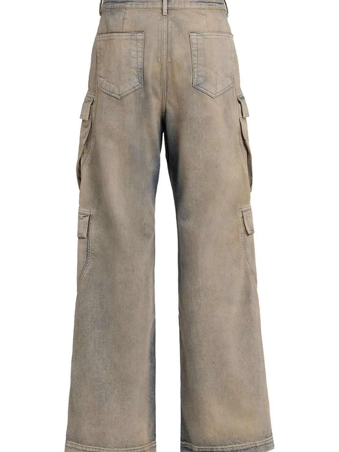 Jeans cargo in denim di cotone