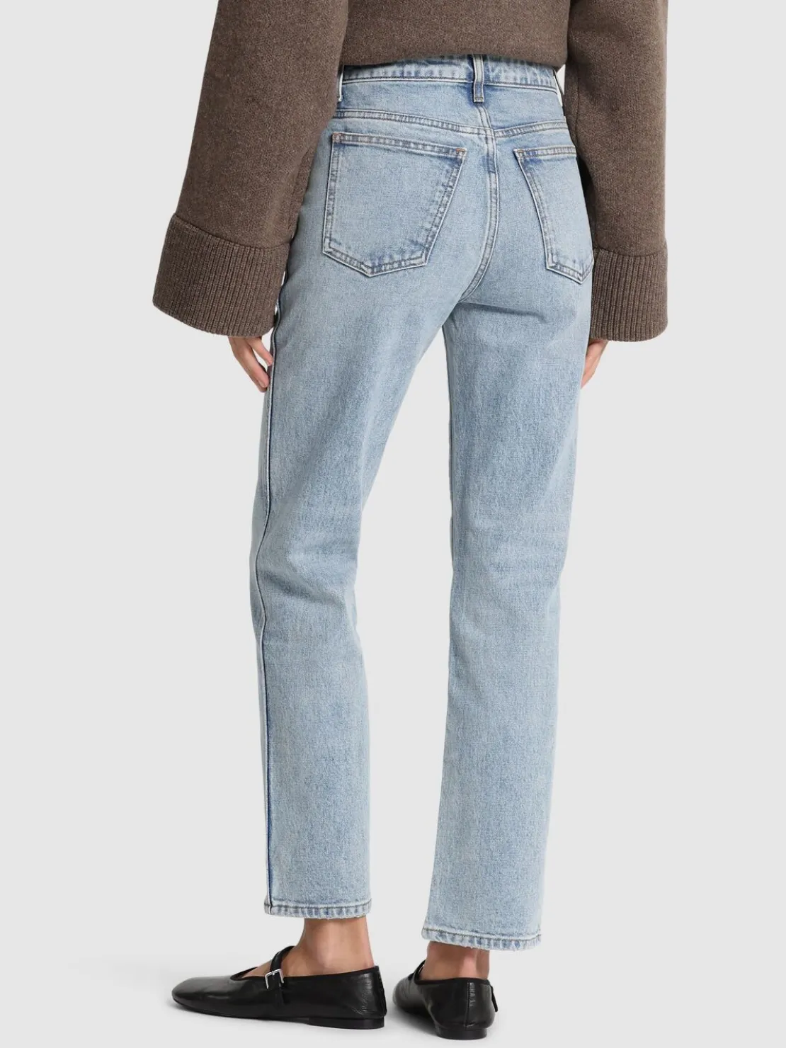 Jeans dritti Abigail in denim di cotone