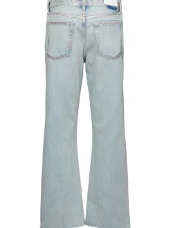 Jeans dritti cropped con decorazioni