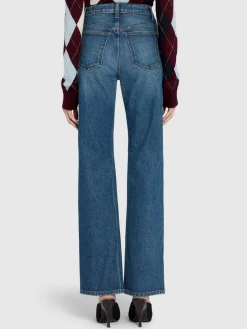 Jeans dritti vita alta Danielle in denim