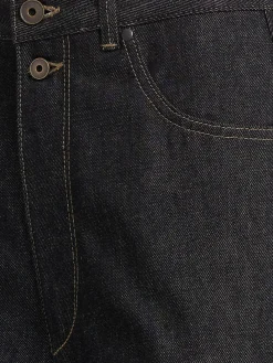 Jeans dritti vita alta in denim