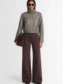 Jeans dritti vita bassa in denim